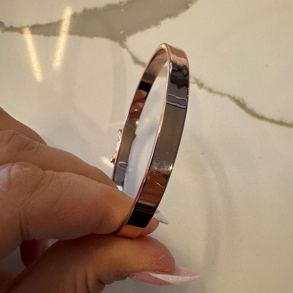 Kate Spade Rose Gold Color Bow Bangle Bracelet - Picture 6 of 8